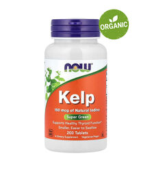 NOW Foods, бурые водоросли, Келп, kelp, 200 таблеток