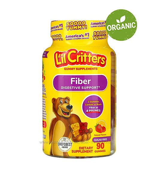 Lil Critters, Жевательная клетчатка для детей, 90 мармеладок