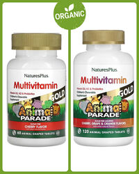 Natures Plus, Animal Parade Gold, Мультивитамины для детей, 60/120 таблеток