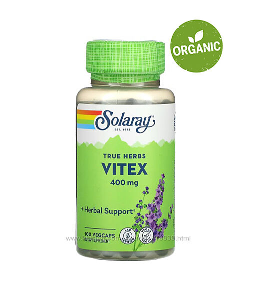 Solaray, Витекс, 400 мг, 100 капсул, Для женского здоровья