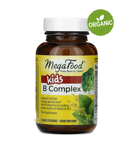 MegaFood, Комплекс витаминов группы В, b для детей, 30 таблеток