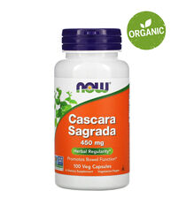 Now Foods, каскара саграда, крушина, 450 мг, 100 капсул