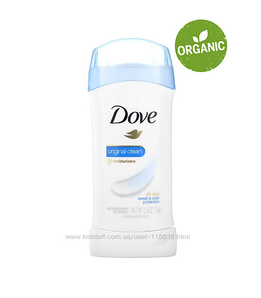 Dove, Твердый дезодорант, Original clean, Оригинальная чистота, 74 г