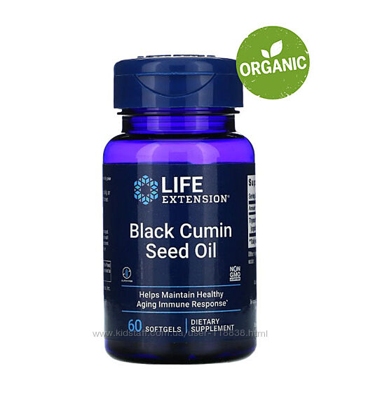 Life Extension, Масло семян черного тмина, 60 капсул 
