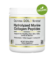 California Gold Nutrition, Гидролизованные пептиды морского коллагена, 200г