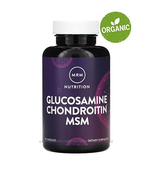 MRM, Глюкозамин с хондроитином и МСМ, 90 капсул