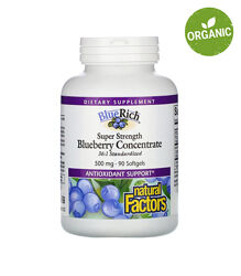 Natural Factors, Концентрат черники, голубики, 500 мг, 90 таблеток