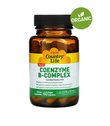 Country Life, Коэнзимный комплекс витаминов группы В, b, 60/120 капсул