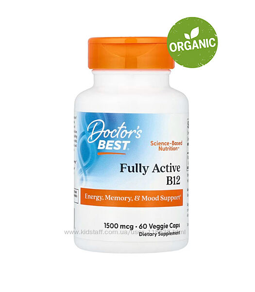 Doctors Best, активний вітамін В12, метилкобаламін, 1500 мкг, 60/180 капсул