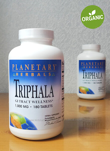 Planetary Herbals, Трифала, 1000 мг, 180 таблеток 