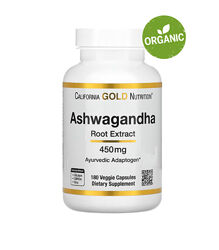 California Gold Nutrition, Ашваганда, 450 мг, 180 капсул 