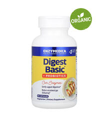Enzymedica, Digest Basic, Ферменты и пробиотики, 90 капсул 