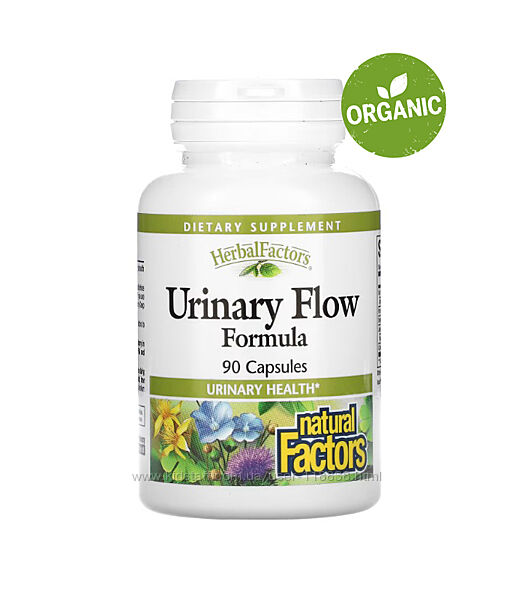 Natural Factors, Urinary Flow, 90 капсул. Здоровья мочевыводящих путей 