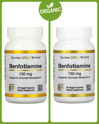 California Gold Nutrition, Бенфотиамин, Витамин В1, b1, 150 мг, 30/90 шт