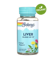 Solaray, Liver Blend SP-13, Печеночная смесь, 100 капсул. Здоровье печени