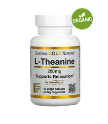California Gold Nutrition, L-теанин, 200 мг, 60 капсул 