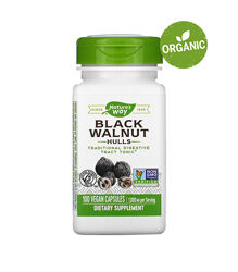 Natures Way, шкаралупа чорного горіха, 500 мг, 100 капсул