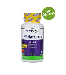 Natrol, Мелатонин, быстрорастворимый, клубника, 3 мг, 90 таблеток