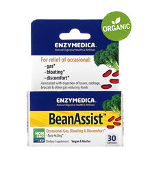 Enzymedica, BeanAssist, 30 капсул. От газообразования и вздутия