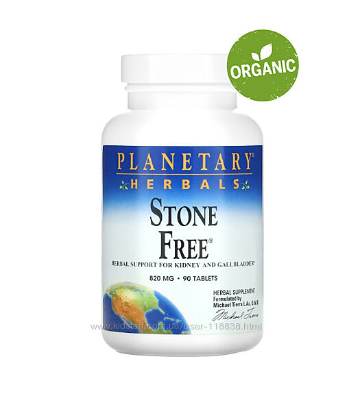 Planetary Herbals, Stone Free, для поддержки почек, 820 мг, 90 таблеток