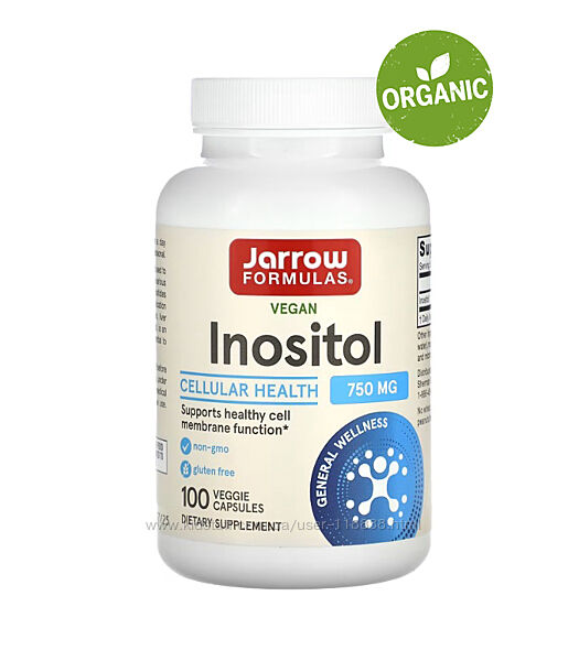 Jarrow Formulas, Инозитол, 750 мг, Витамин В8, b8, 100 капсул