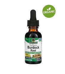 Natures Answer, корінь лопуха, без спирту, 1350 мг, 30 мл