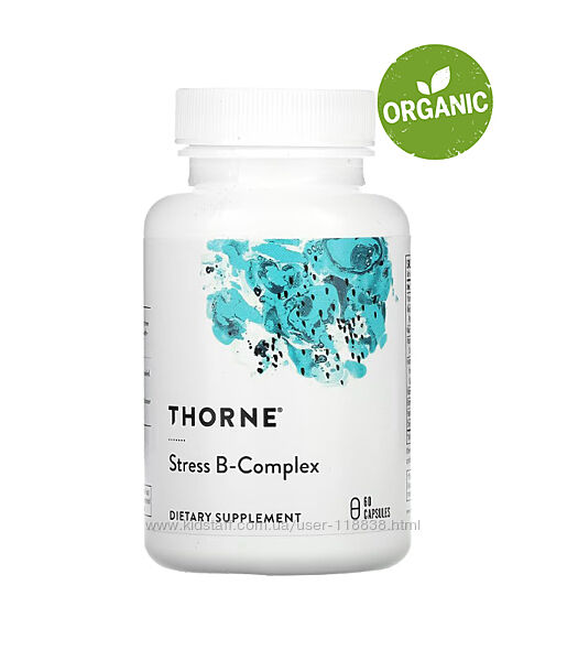 Thorne, stress b complex, Комплекс вітамінів групи В, b, 60 капсул
