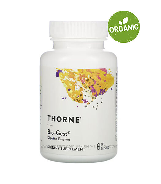 Thorne Research, Bio-Gest, Пищеварительные ферменты, 60 капсул