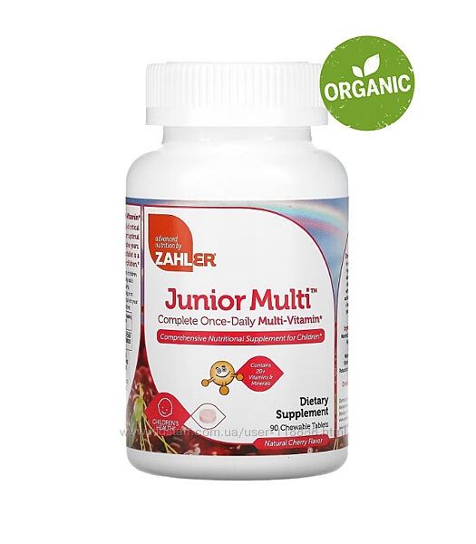Zahler, Junior Multi, Мультивитамины для детей, 90 таблеток