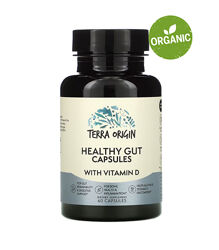 Terra Origin, Healthy Gut, для здоровья кишечника с витамином D, 60 капсул