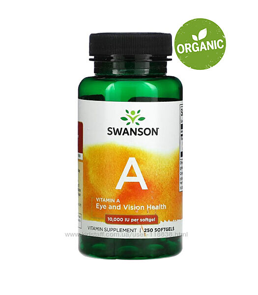 Swanson, Витамин A, 10000 МЕ, 250 таблеток
