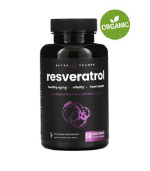 NutraChamps, Resveratrol, ресвератрол, 60 капсул