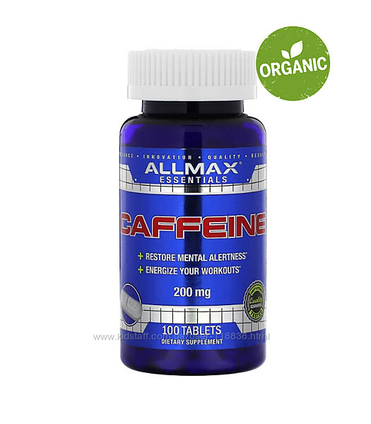 ALLMAX, Кофеин, 200 мг, 100 таблеток