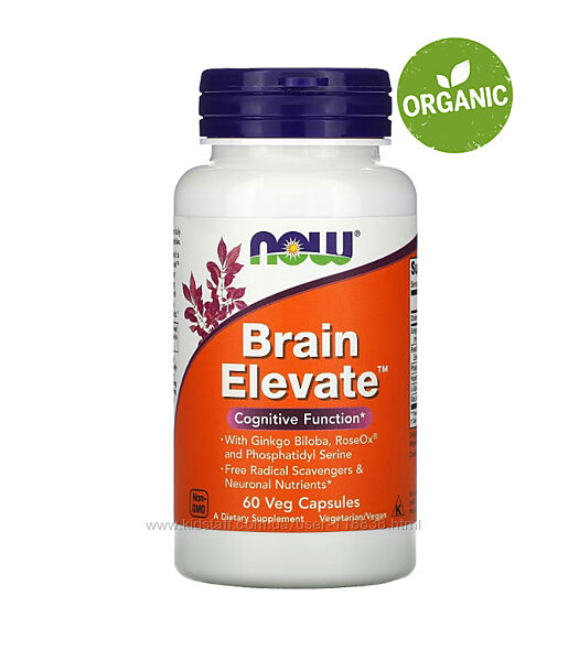 Now Foods, Brain Elevate, 60 капсул. Улучшение работы мозга