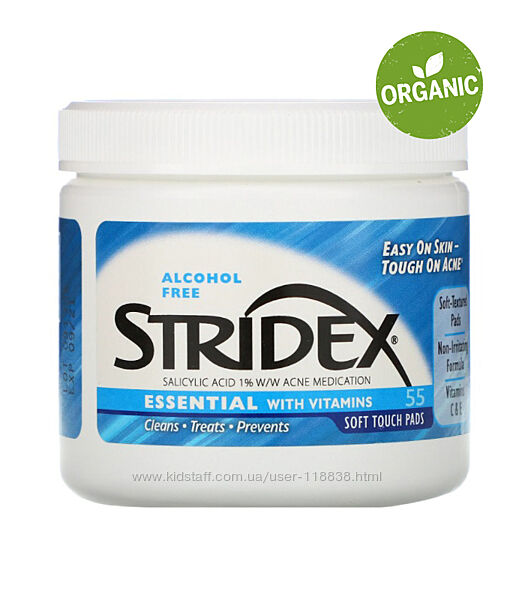 Stridex, Очищающие салфетки с салициловой кислотой, 55 шт