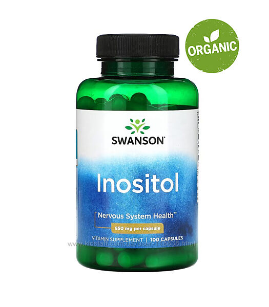 Swanson, Инозитол, 650 мг, Витамин В8, b8, 100 капсул