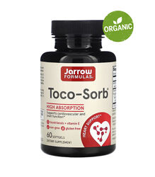 Jarrow Formulas, Toco-Sorb, Токотрієноли, Вітамін Е, 60 капсул