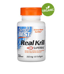 Doctors Best, Real Krill, Олія криля, 350 мг, 60 капсул