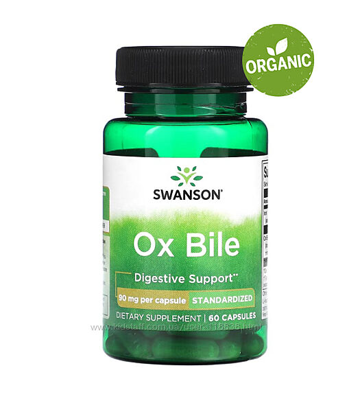 Swanson, бичача жовч, 90 мг, 60 капсул