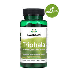 Swanson, трифала з амлою, бехадою та харадою, 500 мг, 100 капсул