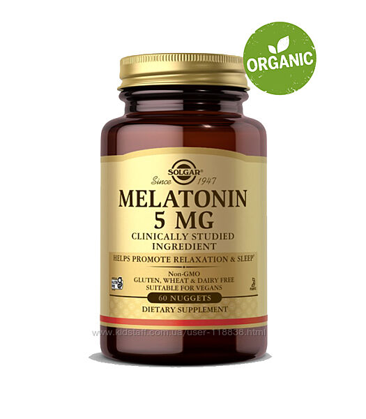 Solgar, Мелатонин, 5 мг, 60 таблеток