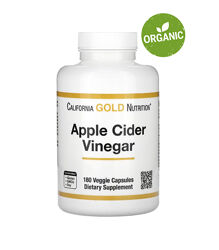 California Gold Nutrition, яблочный уксус, 60/180 капсул