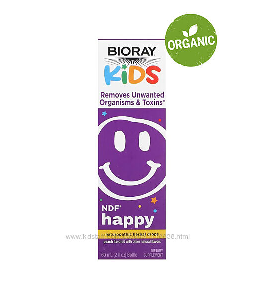 Bioray, NDF Happy, удаляет нежелательные организмы и токсины, 60 мл