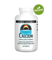Source Naturals, Кальцій, Амінокислотний хелат, 250 таблеток