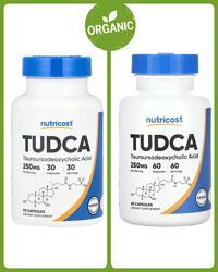 Nutricost, TUDCA, 250 мг, 30/60 капсул