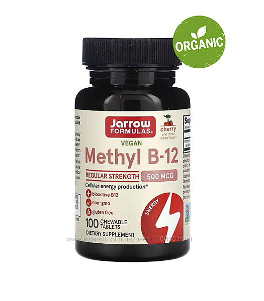 Jarrow Formulas, Метил B12, витамин В12, 500 мкг, 100 таблеток