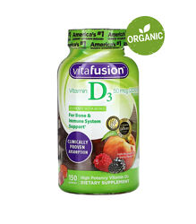 VitaFusion, витамин D3, 1000 МЕ, натуральный персик и ягоды, 150 мармеладок