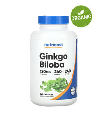 Nutricost, гінкго білоба, 120 мг, 240 капсул