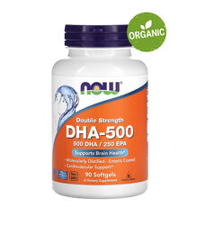 NOW Foods, DHA-500, Риб&acuteячий жир з омега-3, 90 капсул