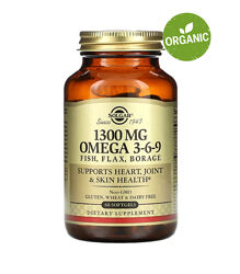 Solgar, Омега 3-6-9, 1300 мг, 60 капсул